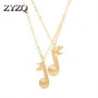 Новое поступление, ожерелье ZYZQ с нотами, дизайнерское ожерелье для женщин, Короткие стильные двойные ожерелья, парные аксессуары, ювелирные изделия, оптовая продажа
