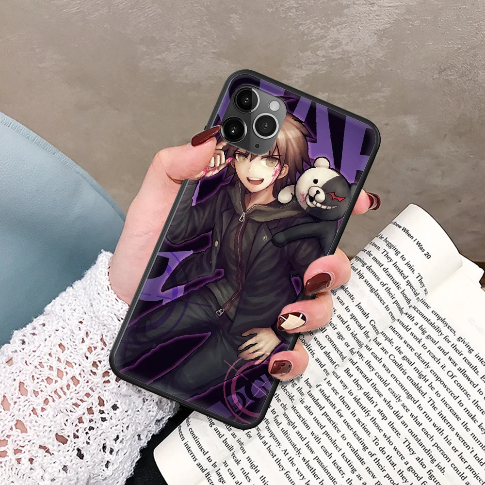 

Hot Anime Ronpa Danganronpa Phone Case For IPhone 5 5S SE 5C 6 6S 7 8 Plus X XS XR 11 12 Mini Pro Max 2020 black Coque Luxury