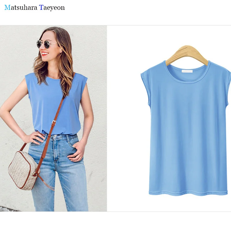 

Summer Clothes Women Flowers Graphic Tee Casual Fashion Korean Style T Shirt for Women Sleeveless Loose T Shirt Women 2020 New