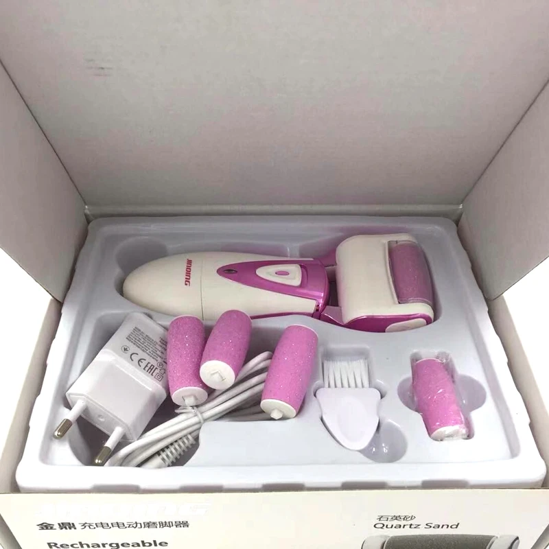 

Foot Care Tool with 5 Rollers Skin Care Feet Dead Dry Skin Removal Electric Foot File Callus Remover for Cracked Heels Cuticles