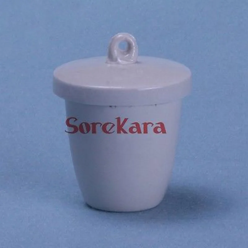 Керамический тигель лабораторный фарфоровый 200 мл с крышкой | Канцтовары для