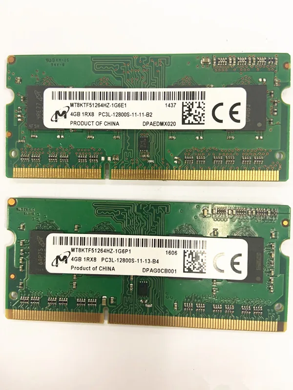 Micron DDR3 4GB RAMS 1RX8 PC3L 12800S 1600MHz Память ноутбука|Оперативная память| |