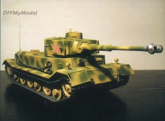 DIYMyModeI-tanque pesado tiger 1:25, bricolaje, artesanal, modelo de papel, juego hecho a mano, rompecabezas de juguete, regalo, accesorios de pel&iacute;cula-0