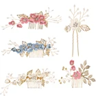 Модный Роскошный цветок расчески для Волос Романтический шпильки для свадебной прически зажимы, свадебные украшения для волос украшения заколки для волос, свадебные аксессуары для волос