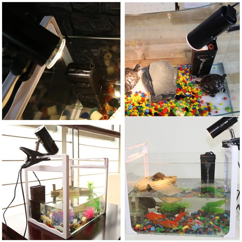 2 Стиль аквариумная черепаха гигантская светильник держатель зажим UVA UVB лампа