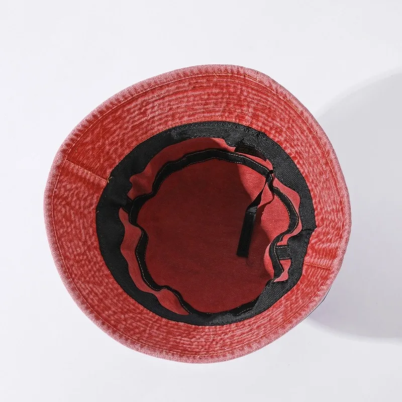 

New Cloth Label Washed Denim Bucket Hat Men Women Spring Summer Fashion Fisherman Hat Trendy High Quality Fishing Basin cap