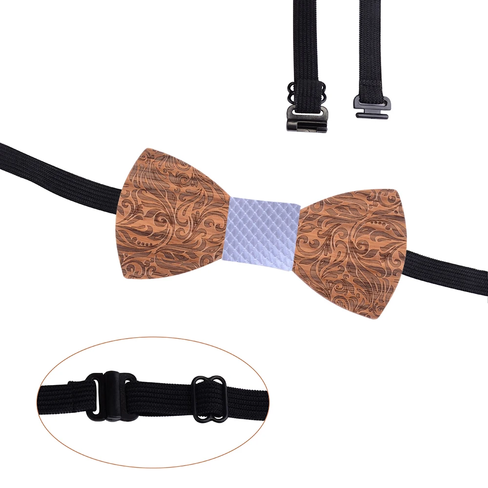 2020 Регулируемый Деревянный Карманный квадратный галстук бабочка набор брошей и