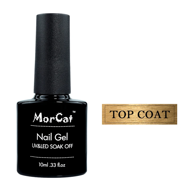 Top Coat MorCat топ и Базовое покрытие 10 мл УФ гель лак для ногтей прозрачный гель для ногтей не впитывается не протирается грунтовка гель лак лакировка ногтей - Цвет: Top Coat