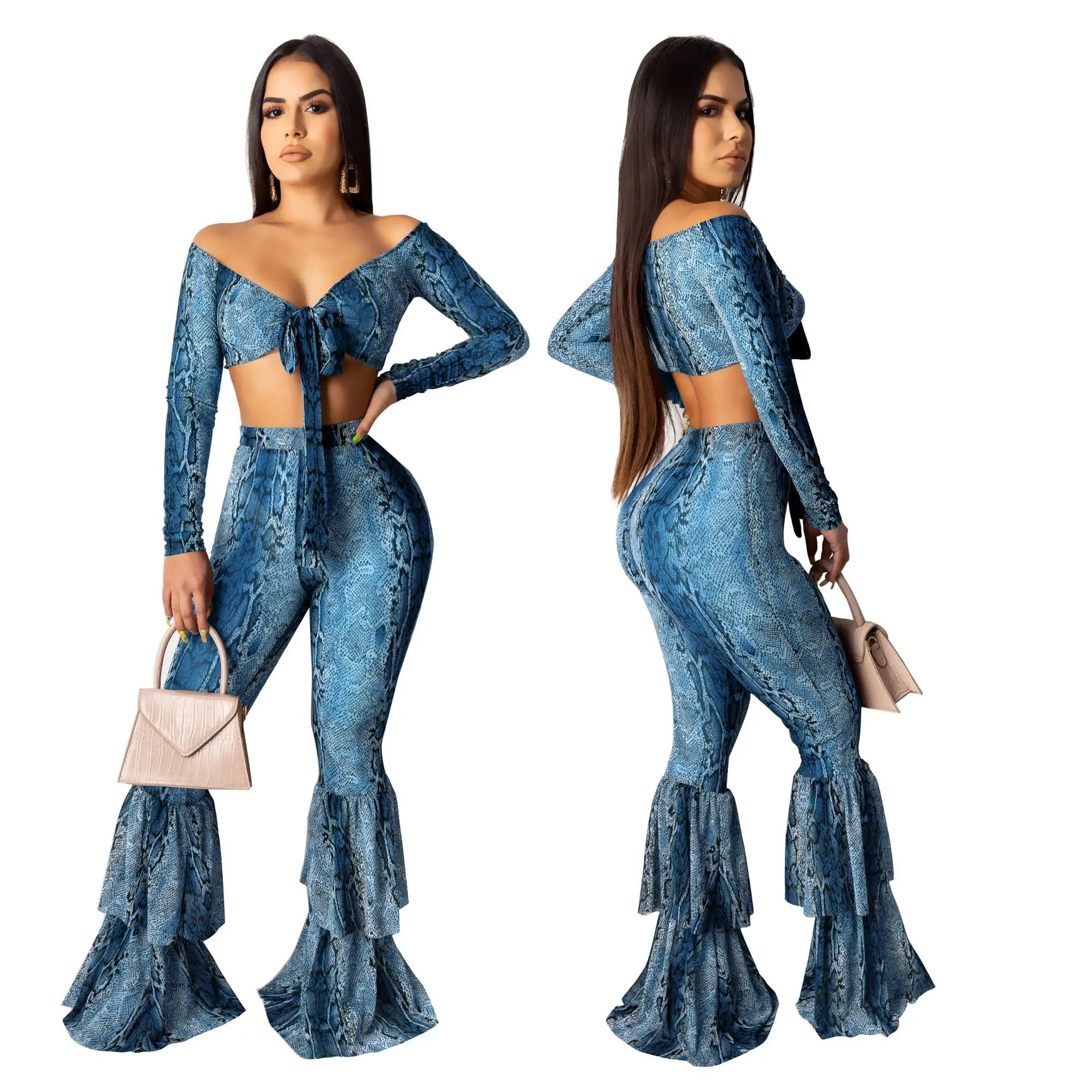 Сексуальная Повседневная одежда спортивный костюм для женщин Леопардовый принт