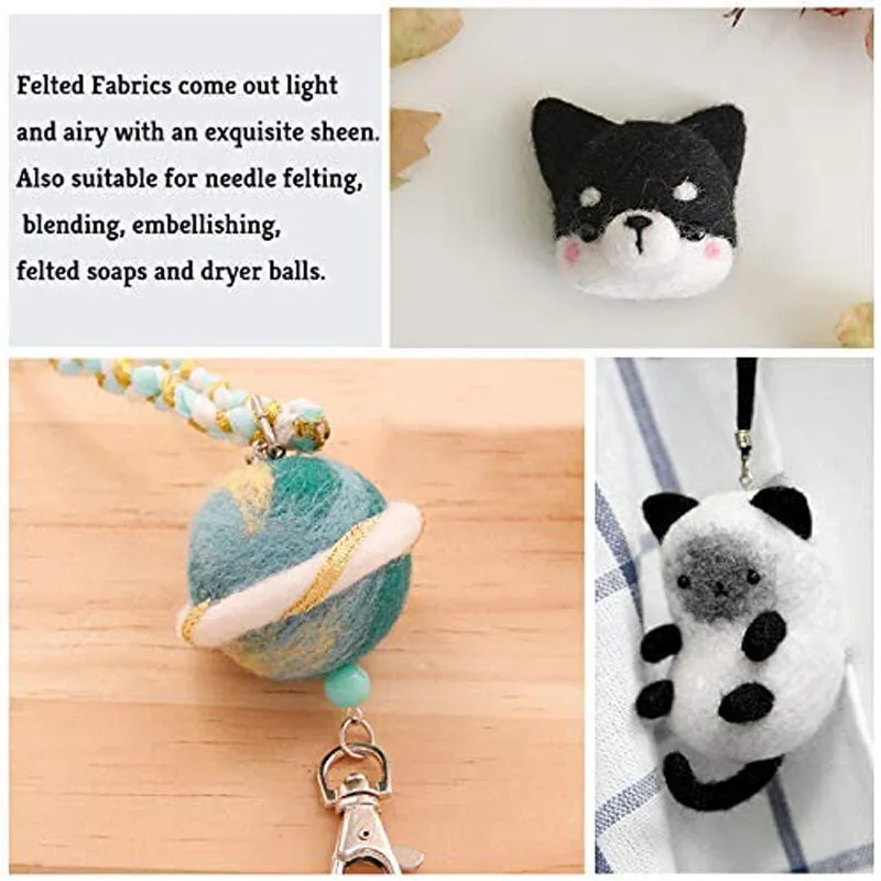 LMDZ DIY Wool Felt Kit Handle Felting Tools Handmade Needle 1 Wooden For Craft | Дом и сад