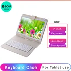 Слот Micro USB для 7-дюймовой, 8-дюймовой, английской, русской клавиатуры, кожаный чехол, повседневный твердый, водонепроницаемый, устойчивый к падению