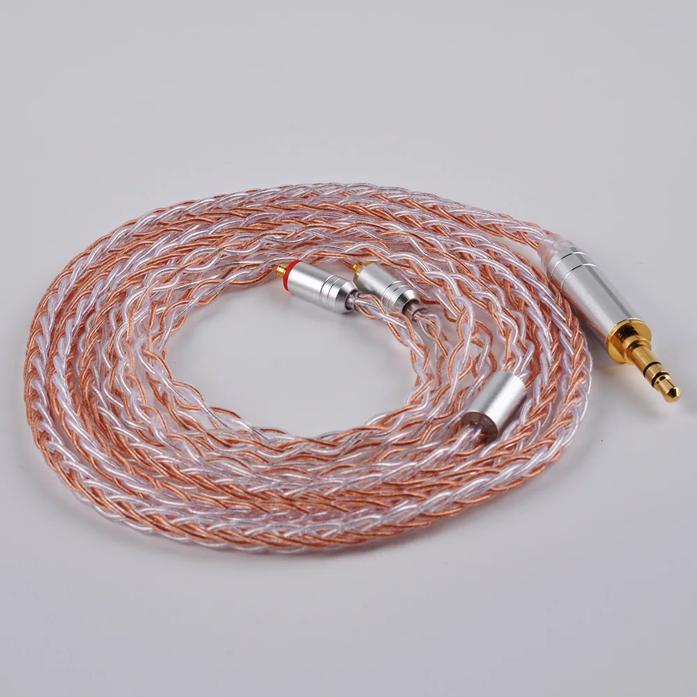 AK HiFiHear 8 Core посеребренный кабель 2,5/3,5 мм сбалансированный кабель с MMCX/2pin разъем для TRN X6 C12 C10 ZS10 PRO AS10
