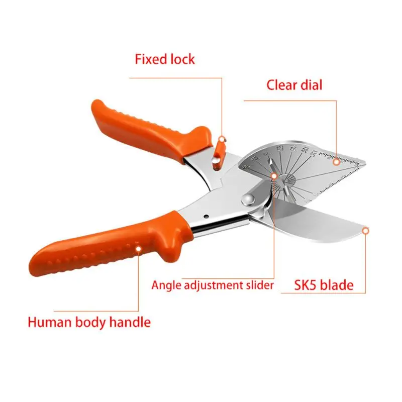 

Non-slip Multi Angle Shear Cutter Shear Hand Tool Cuts 45-135 Degree Miter Snips