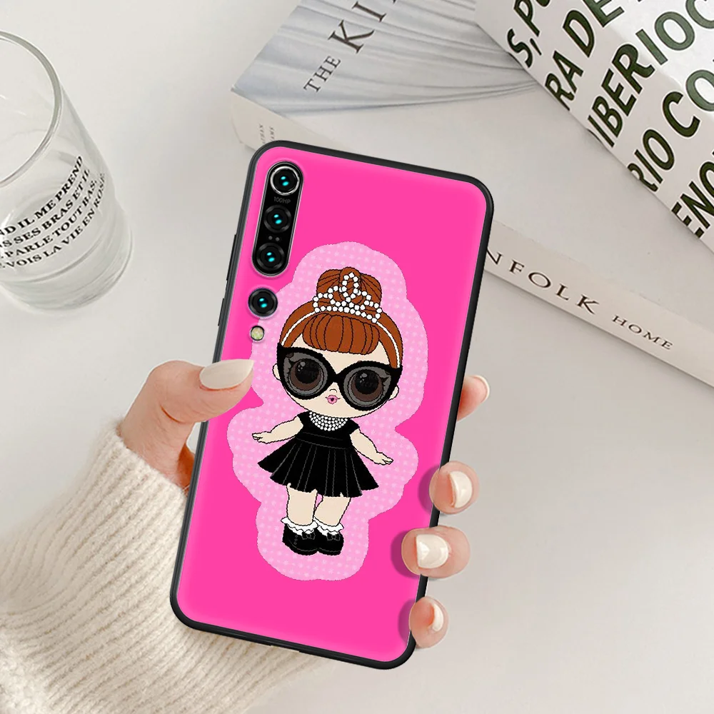 

Luxury LOL Doll Girls Phone Case For Xiaomi Mi Note 10 A3 9 MAX 3 A2 8 9 Lite Pro Ultra black Coque Soft Cell Painting Bumper