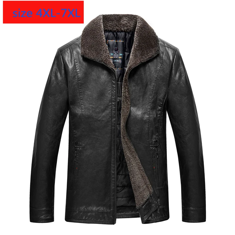 Новое поступление зимнее модное утепленное кожаное пальто очень большая куртка