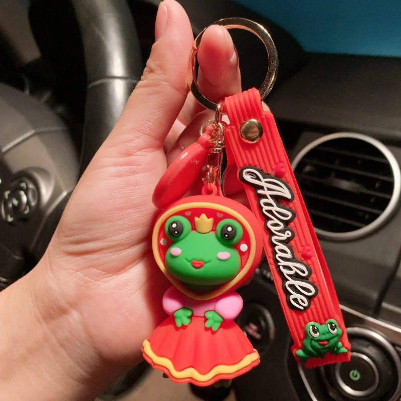 Новые модные мультяшные свадебные брелоки лягушка принц креативные силиконовые