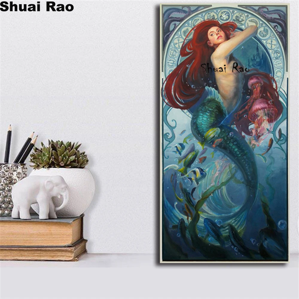 5d diy Алмазная вышивка мультфильм &quotПринцесса Русалочка&quot мозаика полная