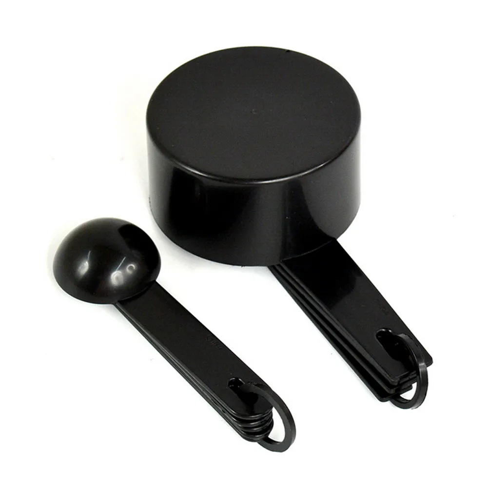 

10 Pcs Set Spoon Black Plastic Measure Spoons Cutlery Dessert Baking Kitchen Tools GRSA889