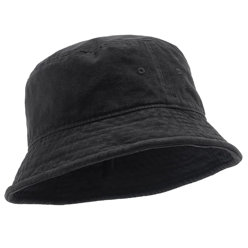 

Washed Solid Color Bucket Hat Men's All-Matching Hip Hop Street Hat Retro Bucket Hat