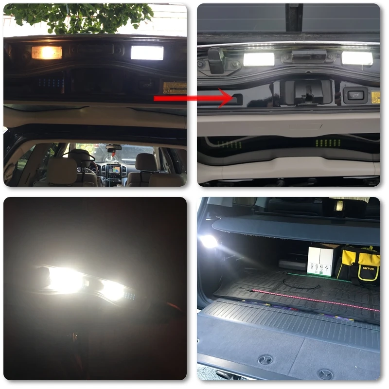 Без ошибок для Lexus GX470 LX470 для Toyota Land Cruiser 120 Prado Land Cruiser 200 Автомобильный задний светодиодный светильник для номерного знака