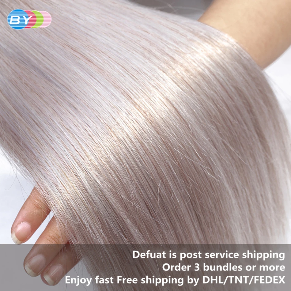 

Bone Straight Human Hair Extension 3/4 Bundles Deals 100 Grams Natural Color 1B Grey Brazilian 100% Human Hair Weave Double Weft