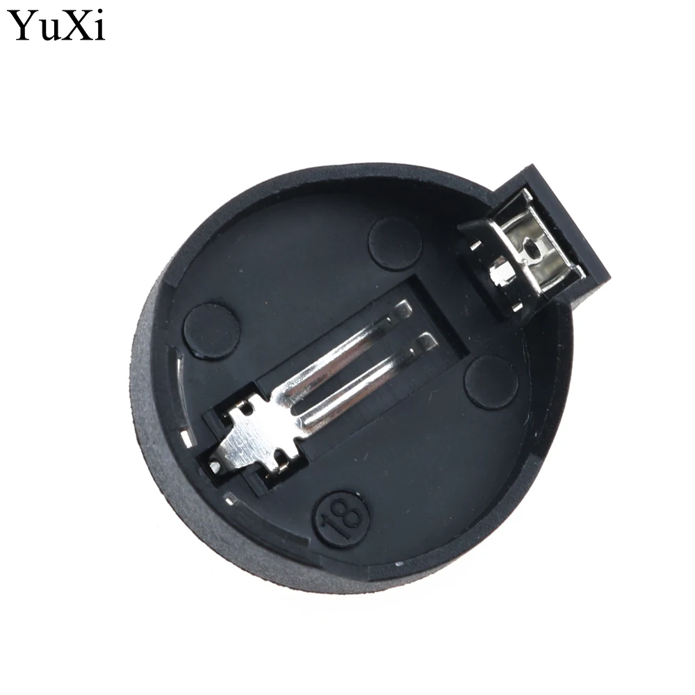 YuXi 10x черный CR2025 CR2032 3V Кнопка монета батарея розетка держатель Чехол Оптовая