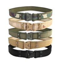 canvas automatic buckle belts unisex military training smooth buckle tactical outdoor belts wide waistband for jeans accessories