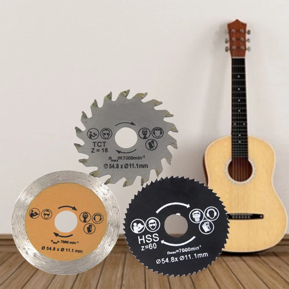 

3PCS 54.8MM Mini Circular HSS TCT Cutting Rotary Tool for Concrete Cement Wood