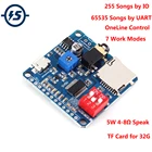Для Arduino MP3 музыкальный плеер модуль усилителя воспроизведения голоса 5 Вт SDTF карта встроенный триггер вводавывода UART Класс D