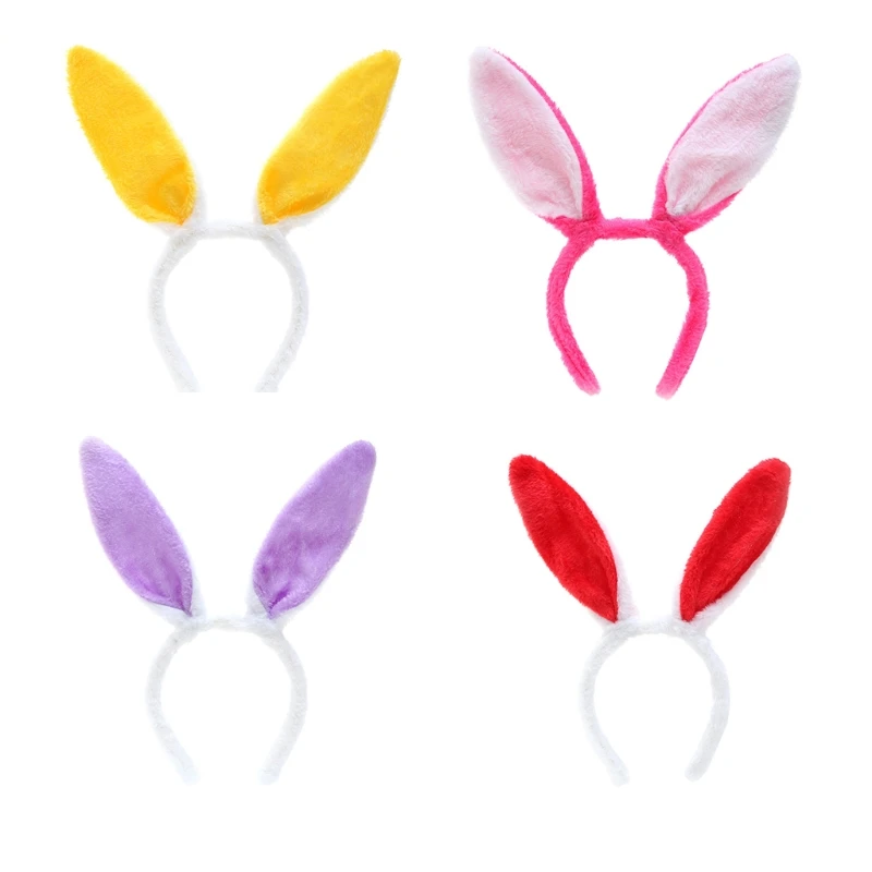 

Rabbit Bunny Ears Hairhoop Plush Women Headwear Masquerade Rabbit Cosplay Props Women's Costumes Props