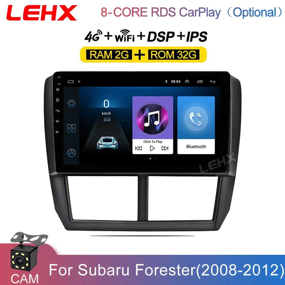 Автомагнитола LEHX 9 дюймов 2din Android 8 1 плеер для Subaru Forester 2008 2009 2010 2012 GPS