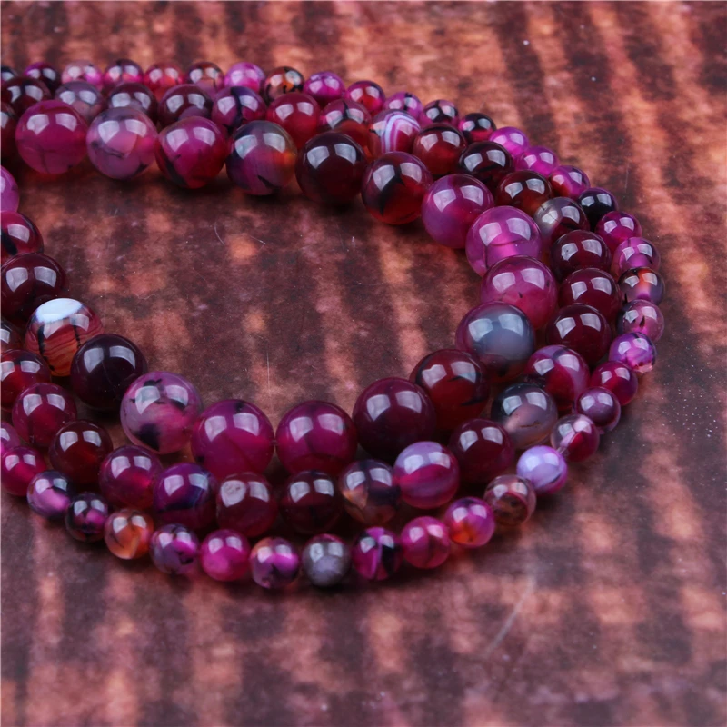 

Fashion jewelry 4/6/8/10/12mm Rose Dragon Agate, suitable for making jewelry DIY bracelet necklace