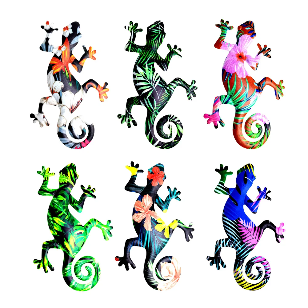 

Железные художественные украшения Gecko, уличная металлическая ящерица, художественная подвесная скульптура для патио, металлические уличны...