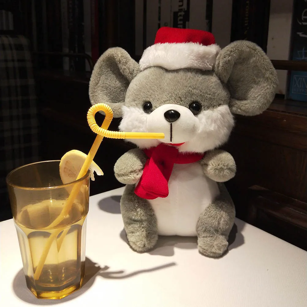 25 см Милая мышь плюшевая игрушка кукла талисман животное детская Рождественская