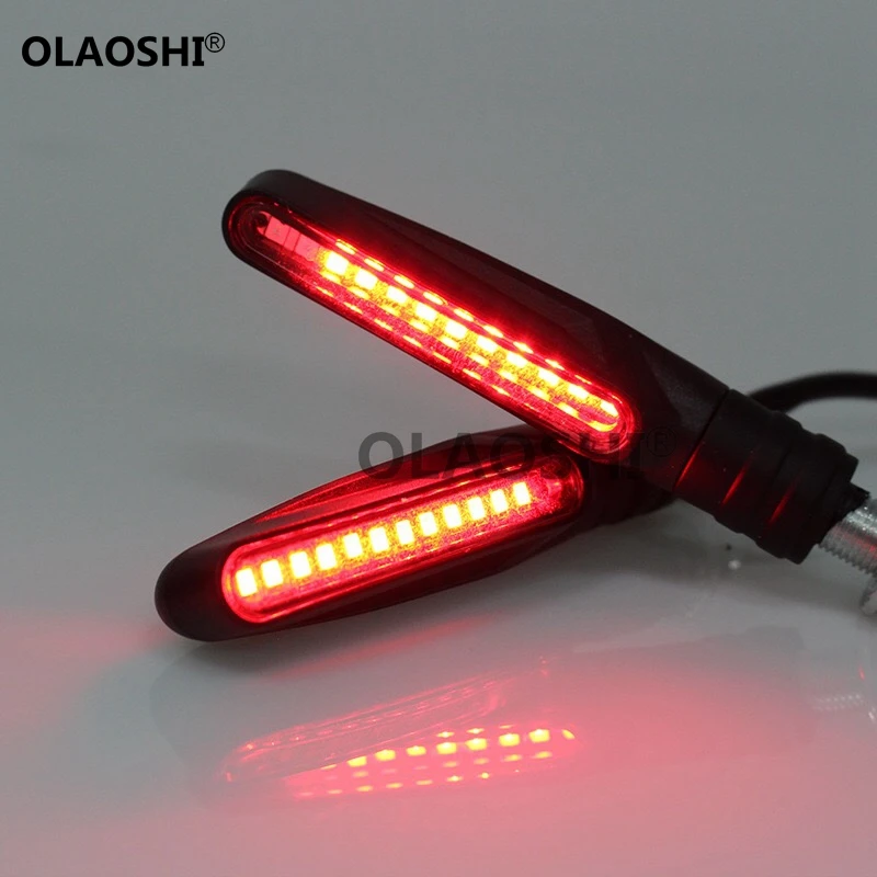 2 шт. светодиодный Сигналы поворота для мотоцикла светильник 12 SMD проблесковый