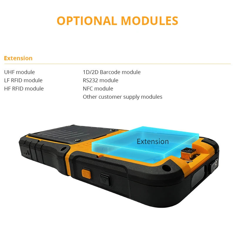 s50v2 ip65 waterproof touch screen mobile phone call rugged android tablet 4g nfc lf hf uhf rfid barcode 2d scanner reader free global shipping