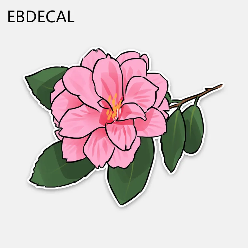 EBdecal милое розовое платье в сетку камелии машина бампер окно стены переводные