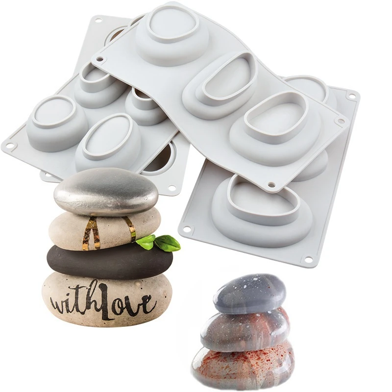 1 шт. силиконовые формы для форма мыла Сделай Сам торта в форме круглого камня