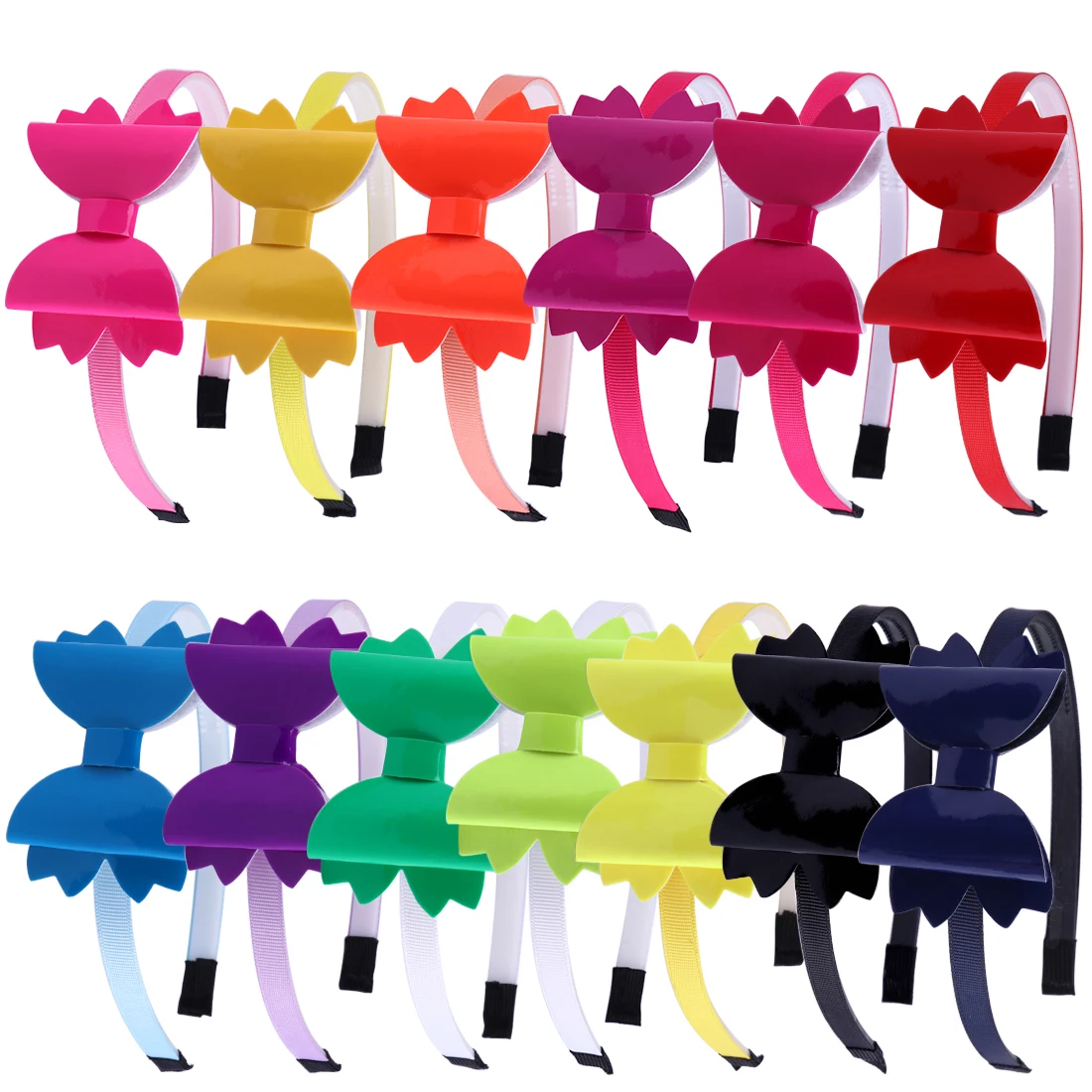 1 шт. повязка на голову с бантом для девочек яркие ударные цветные однотонные 3D