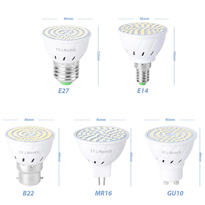 

220V LED Growing Lamp B22 MR16 GU10 Full Spectrum Plant Grow Lamps