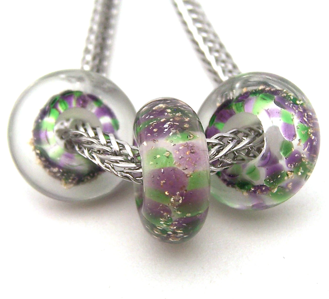 

JGLZ2626 3X 5MM Hole DIY GlassBead Murano Glass beads Fit European Charms Bracelet diy jewelry Lampwork