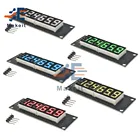 6-значный 7-сегментный модуль цифровой трубки, 0,56 дюйма, 0,36 дюйма, синий, желтый, белый, зеленый, красный, TM1637, светодиодная панель экрана