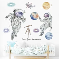 large cosmic space astronaut wall stickers for kids room children bedroom kindergarten decoration sci fi wall sticker boy gift