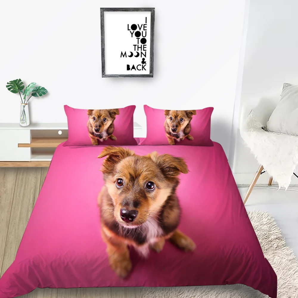 Модный комплект постельного белья с забавной собачкой высококачественный 3D