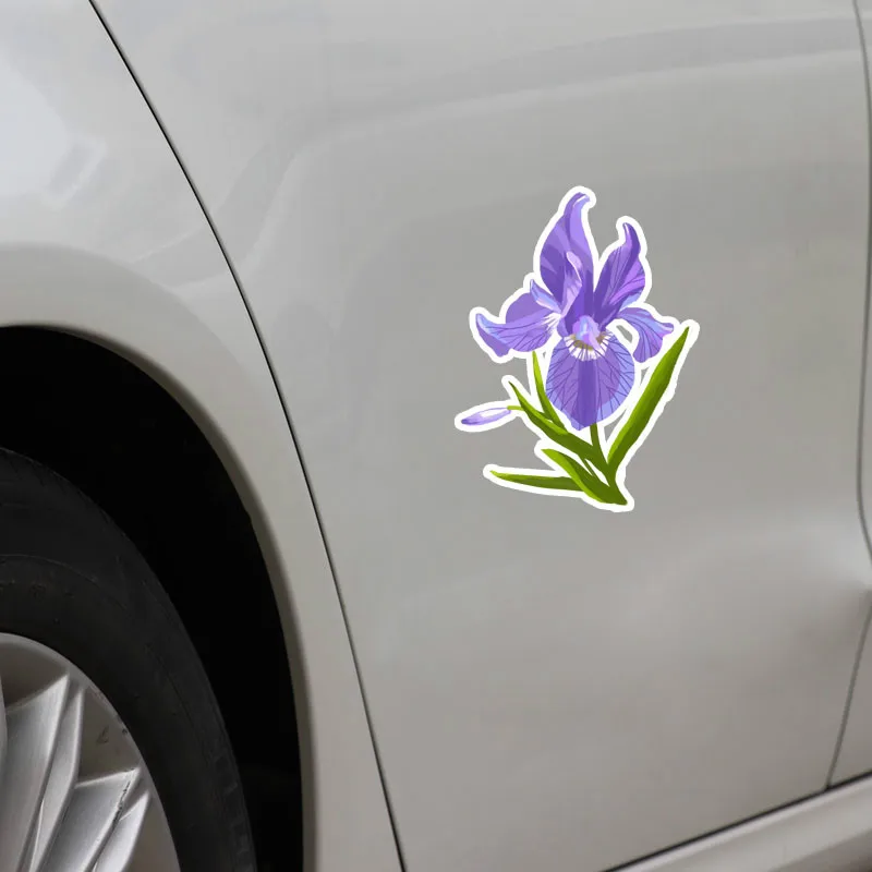 EBdecal E Ирисы цветы фиолетовая наклейка для Авто/бампер/окно/наклейка на стену