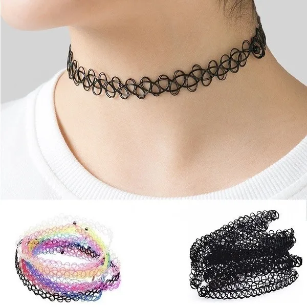Delysia King 12 шт./компл. готический панк эластичный полый чокер женские ювелирные