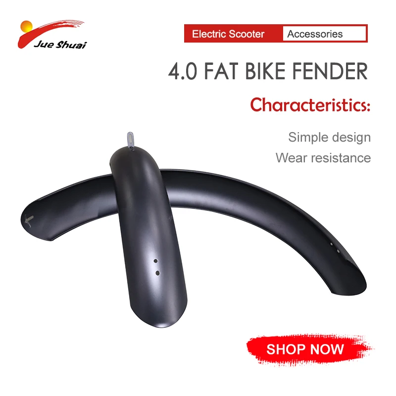 JS 2" 20" x4.0 Fat Bike Mud Guards Комплект крыльев с поддержкой брызговиков из алюминиевого сплава 2" x4.0 для Fat Tire Bike fenders