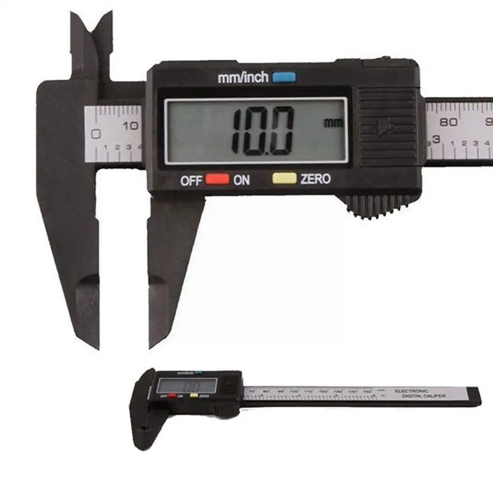 

New Arrival 150mm 6 inch LCD Digital Electronic Carbon Gauge Micrometer Vernier Tool Fiber Measuring Caliper U3R5