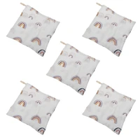 5pcs muslin cotton baby towel handkerchief rainbow kid wipe cloth newborn face towel feeding bibs