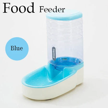 Blue Food Dispenser 3.8л автоматическая кормушка для домашних животных большая емкость диспенсер для воды для собак кошек поилка миска для воды для собак бутылка для воды для кошек миски - Цвет: Blue Food Dispenser
